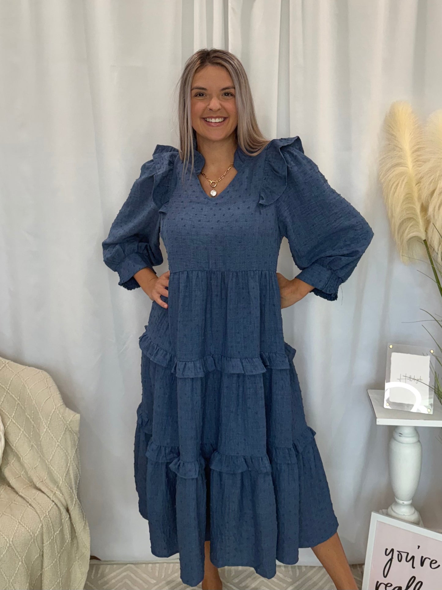 Whipped Blueberry Dress (Pockets!)