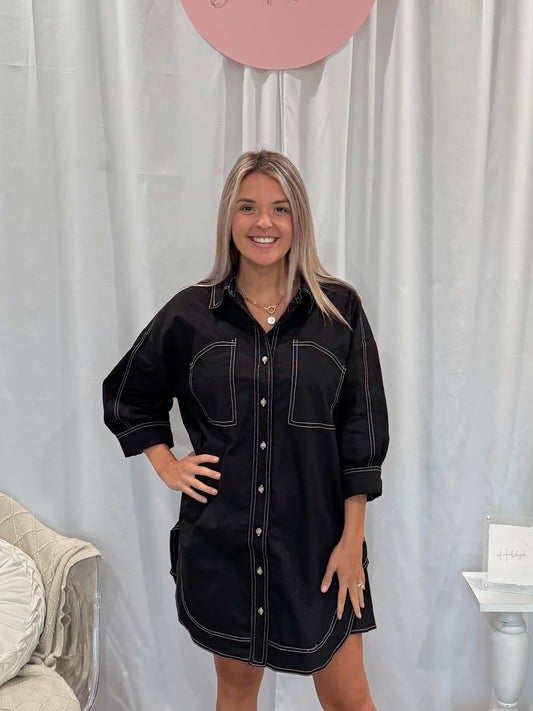 Licorice Denim Dreamsickle Dress