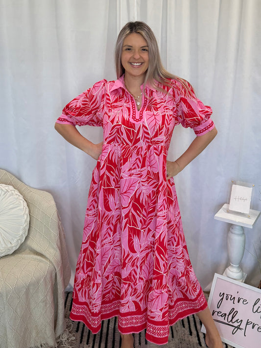 Hot Pink Hawaiian Breeze Dress