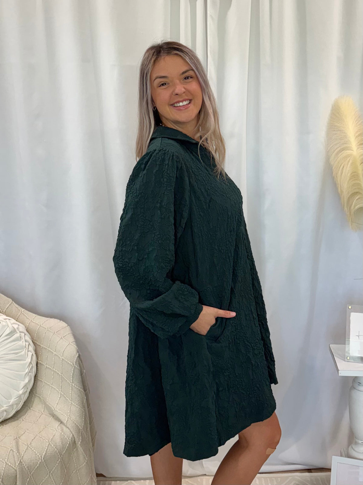 Evergreen Fog Dress (Pockets!)