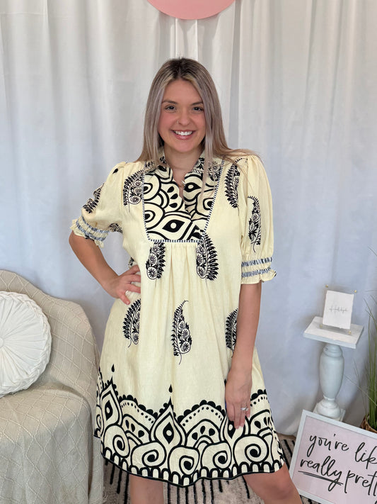 Cream Love Dress (Pockets!)