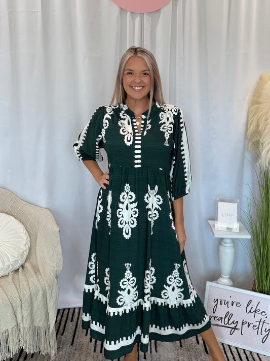 Evergreen French Quarter Dress
