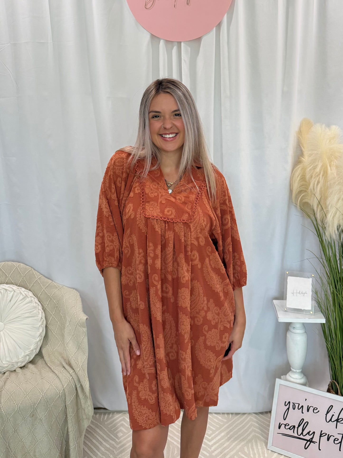 For the Love of Rust Dress (Pockets!)