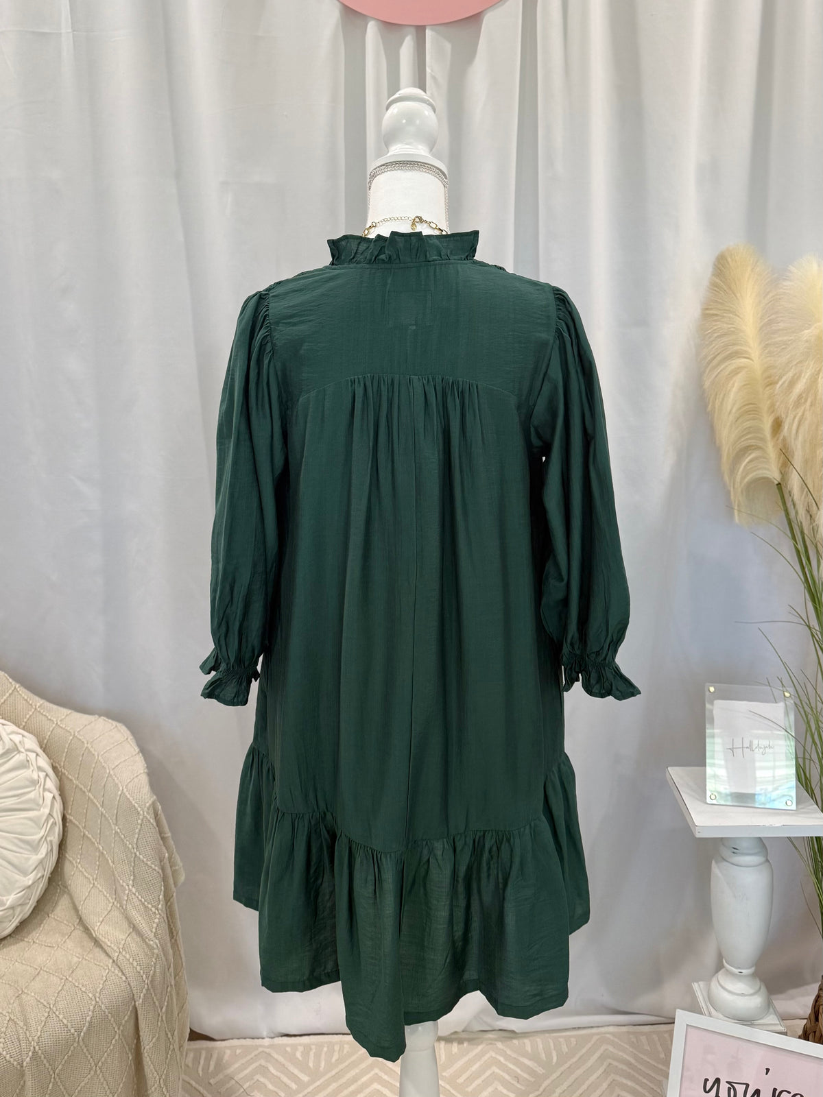 Free To Be Evergreen Dress (Pockets!)