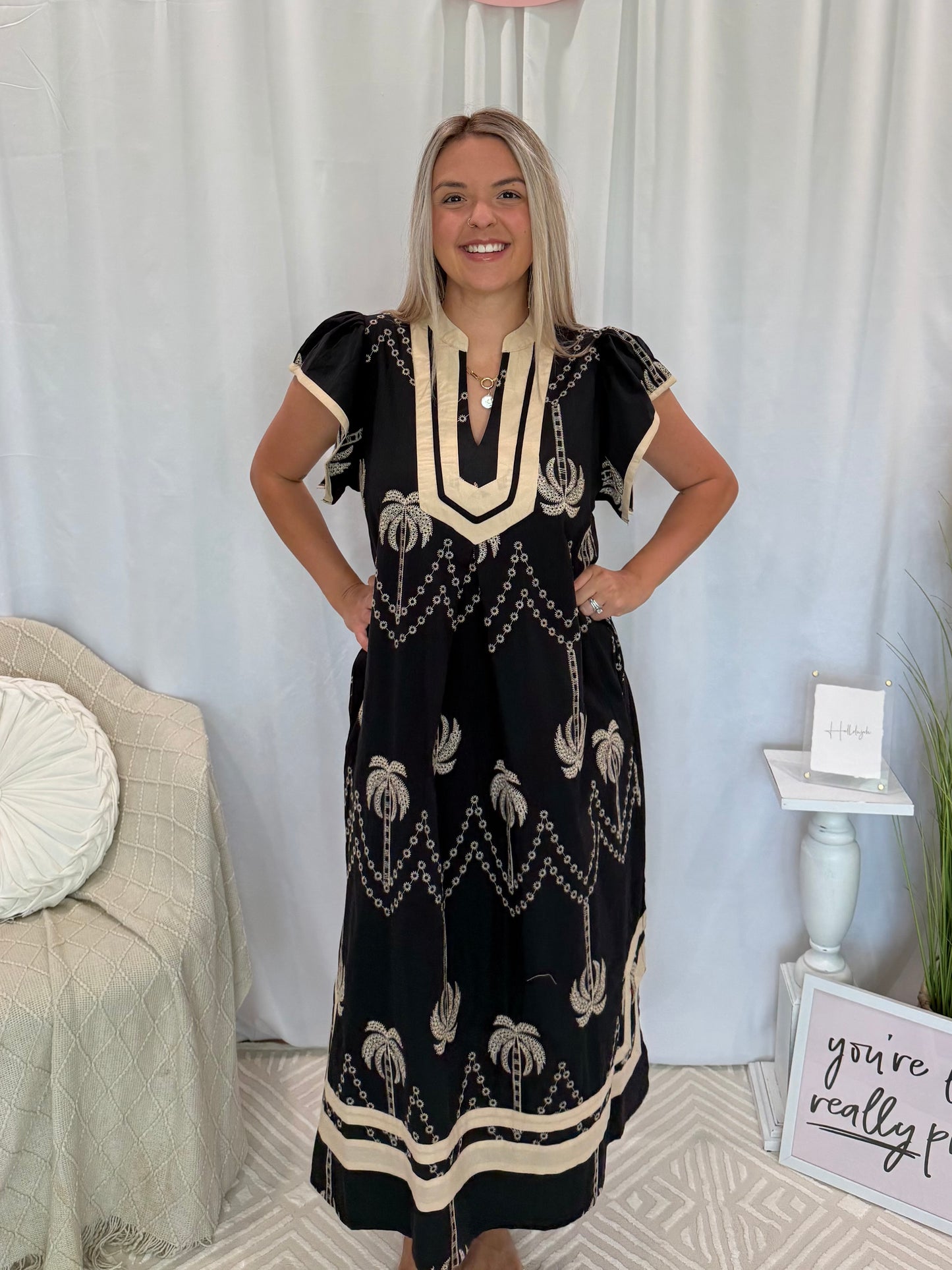 Coconut Palms Dress (Pockets!)