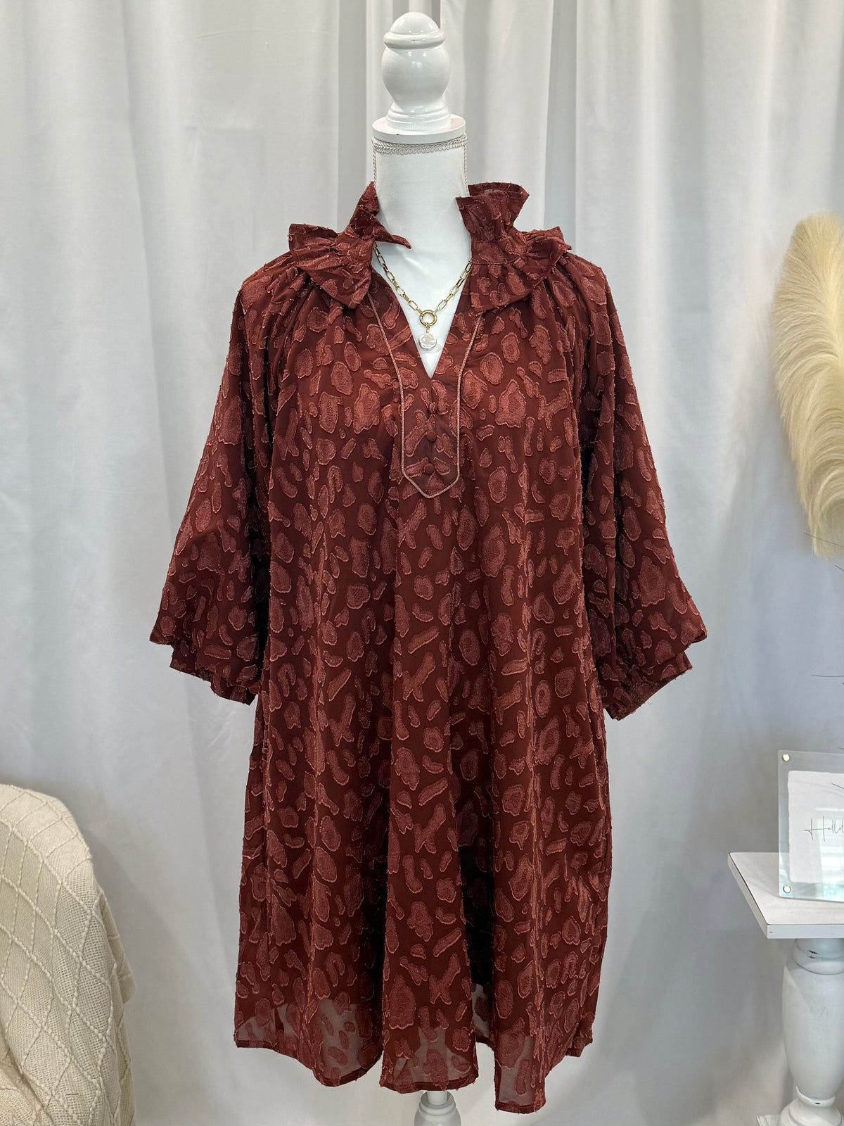 Catch Me in Rust Colored Dress (Pockets!)
