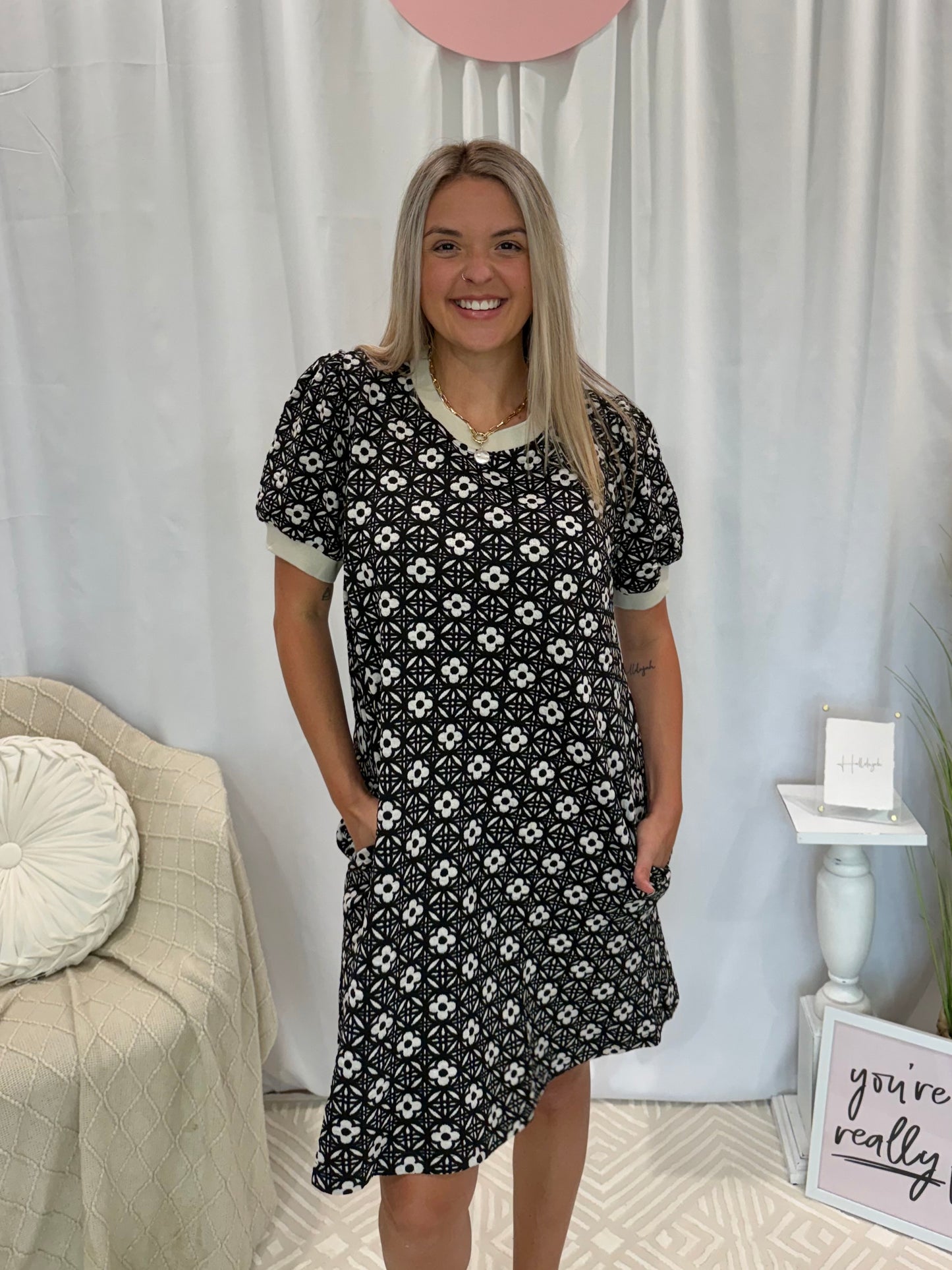 Everyday Chic Onyx Dress (Pockets!)