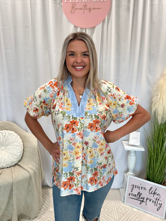 Flourishing in Floral Top