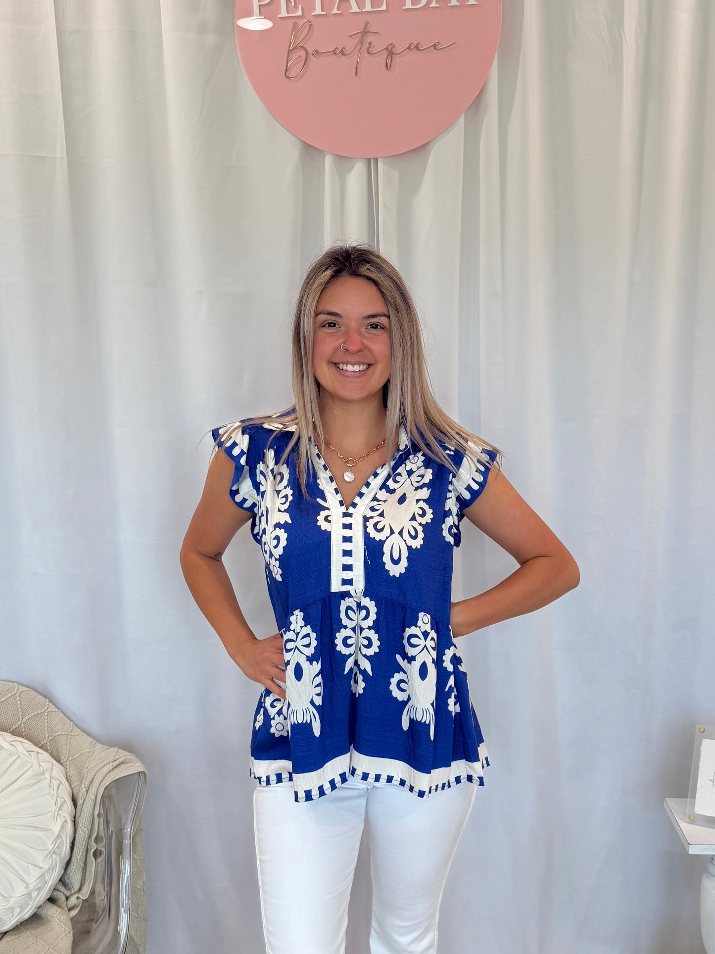 Cobalt Nola Top