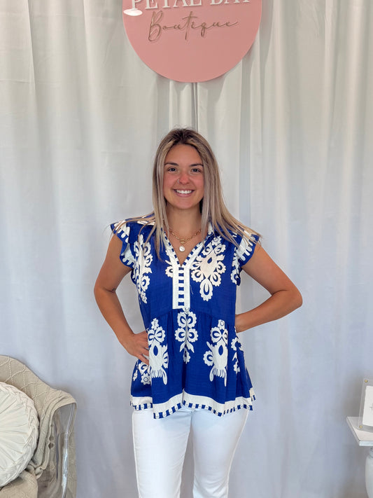 Cobalt Nola Top
