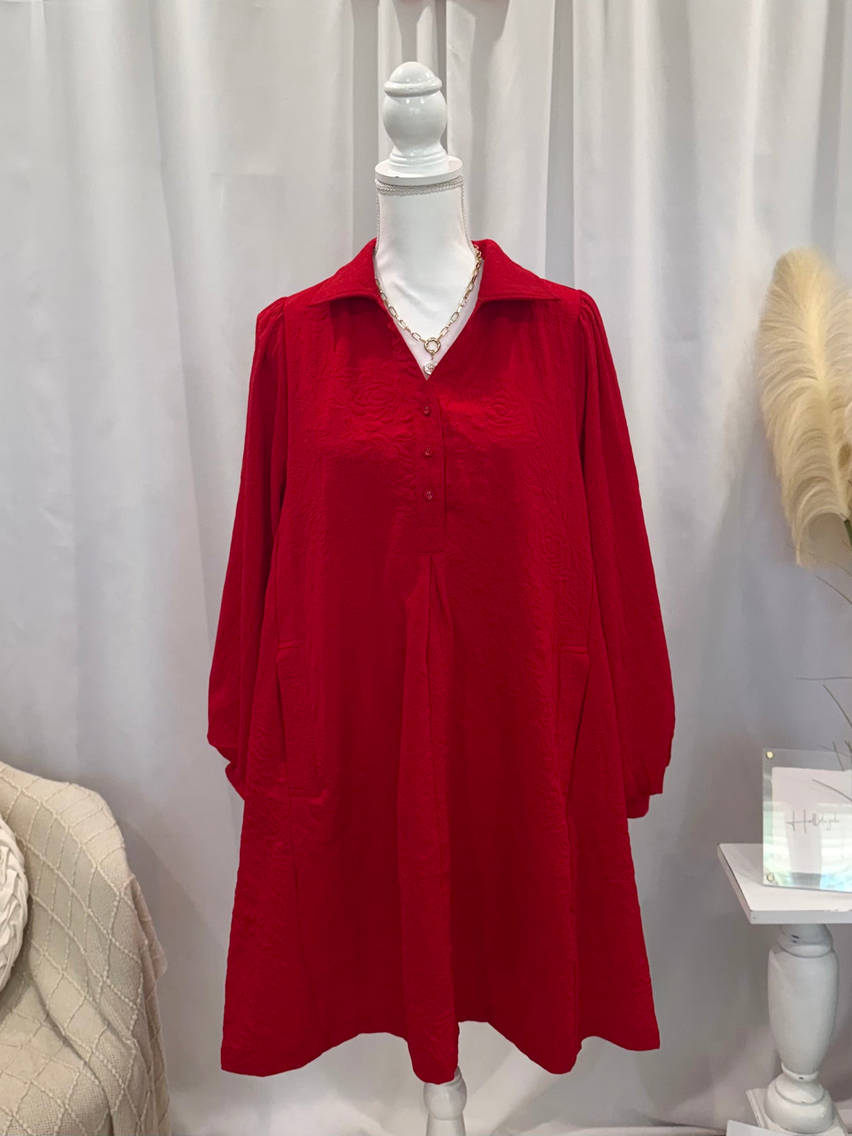 Cranberry Fog Dress (Pockets!)