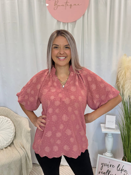 Scalloped In Love Top