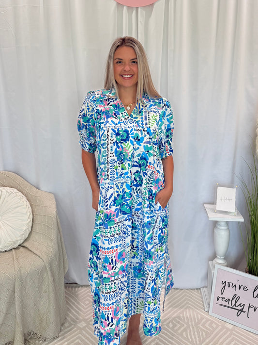 Sky & Baby Blue Dress (Pockets!)