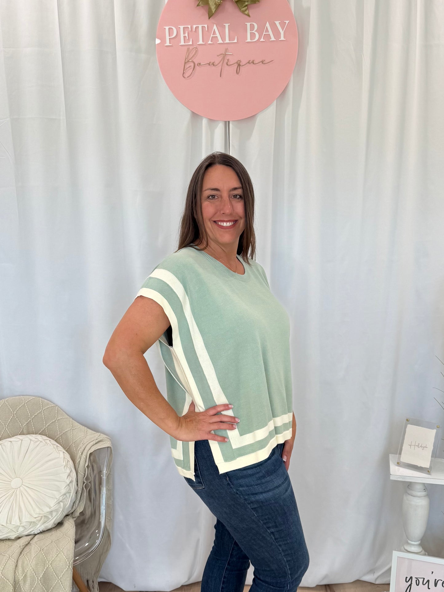 Sage Lines Top