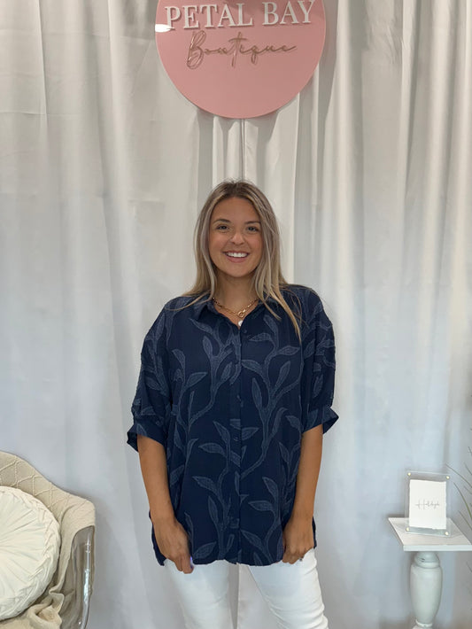 Lush Navy Top