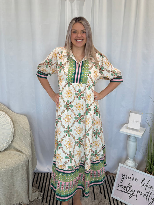My Fav Green Midi Dress (Pockets!)