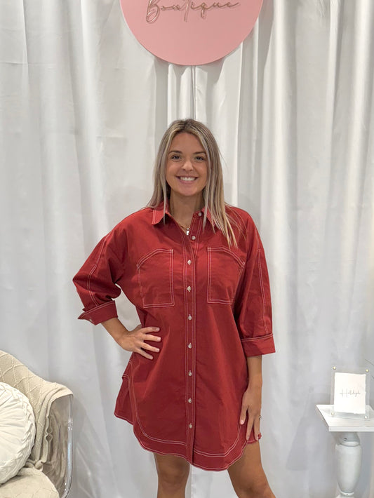 Rust Denim Dreamsickle Dress