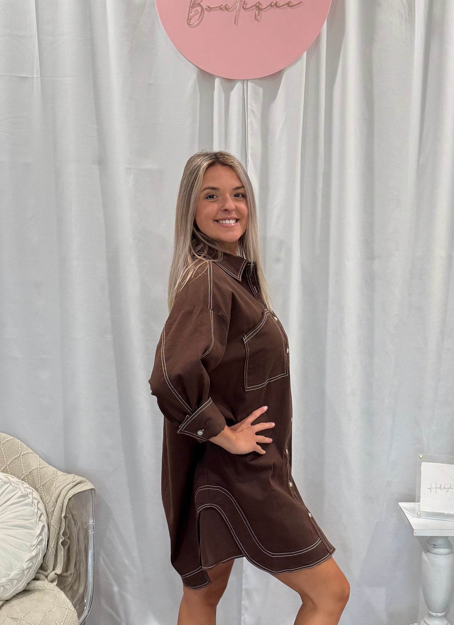 Chocolate Denim Dreamsickle Dress