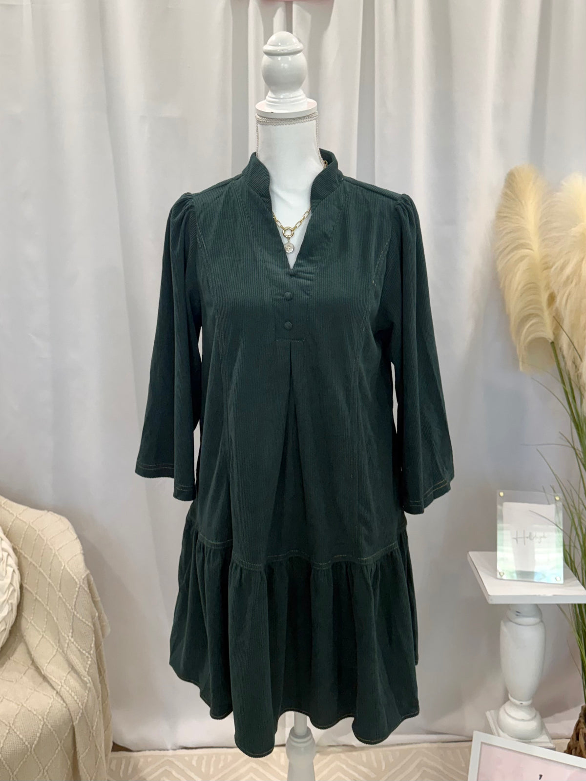 Corduroy Mistletoe Lovely Dress (Pockets!)