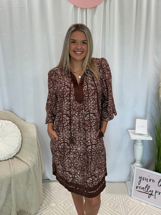 Caramel Macchiato Dress (Pockets!)