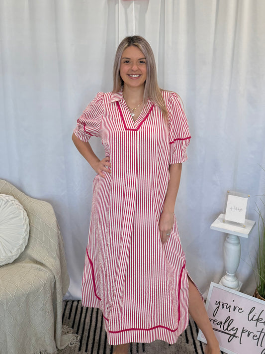 Pink Vacay Dress (Pockets!)