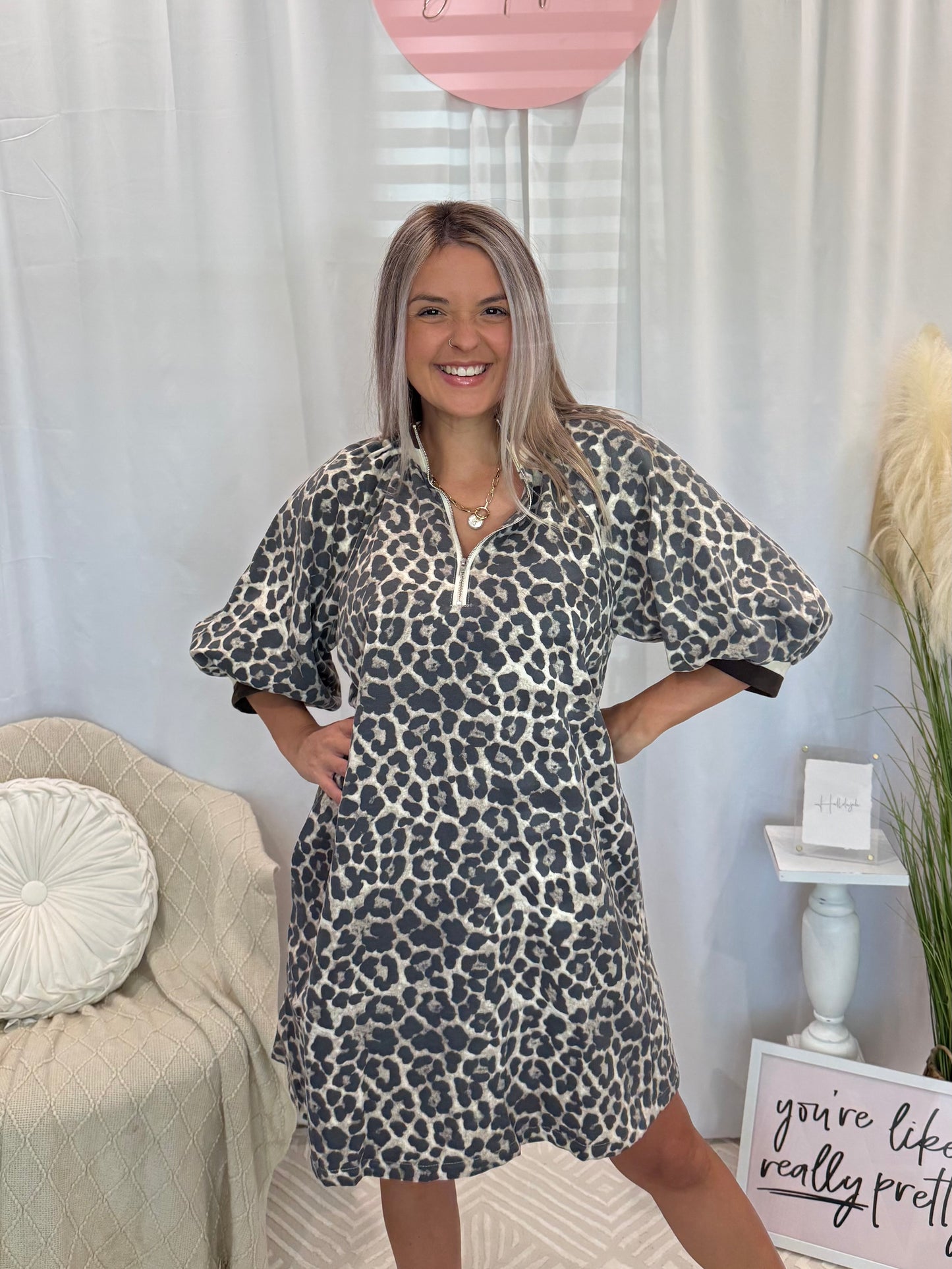 Chic Cheetah Dress (Pockets!)
