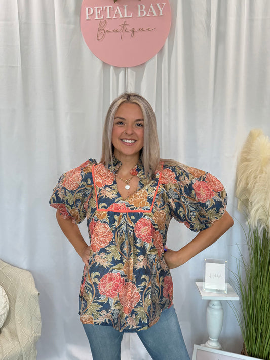 Ornate Floral Top