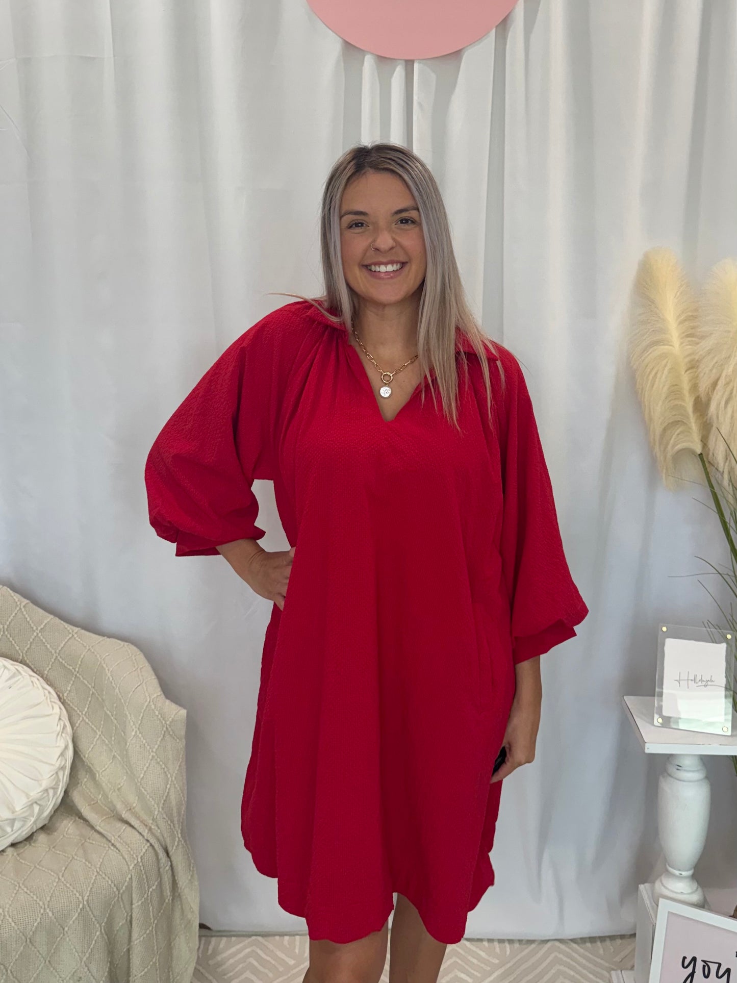 Poppy Fog Dress (Pockets!)
