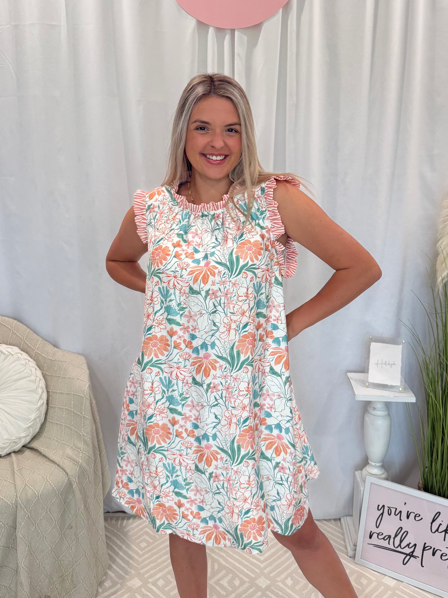 Cantaloupe Haze Dress (Pockets!)