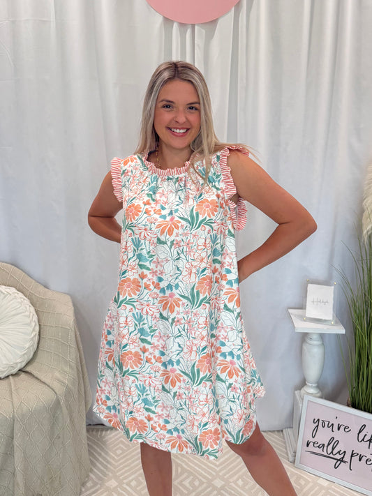 Cantaloupe Haze Dress (Pockets!)