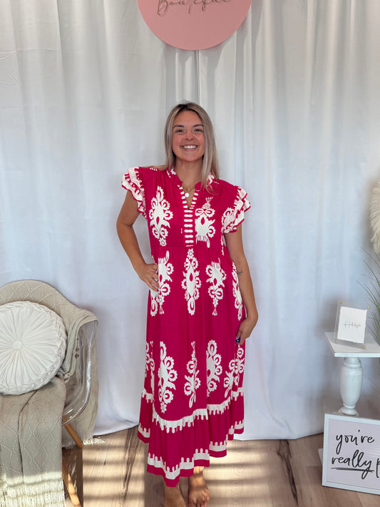 Pink Ruffle French Quarter Dress