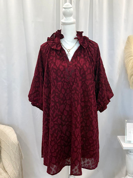 Catch Me in Wine Colored Dress (Pockets!)