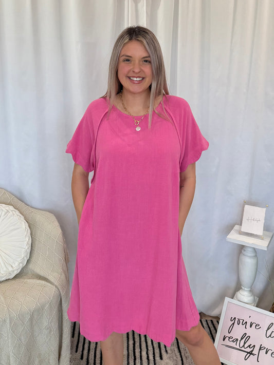 Pretty In Pink Dress (Pockets!)