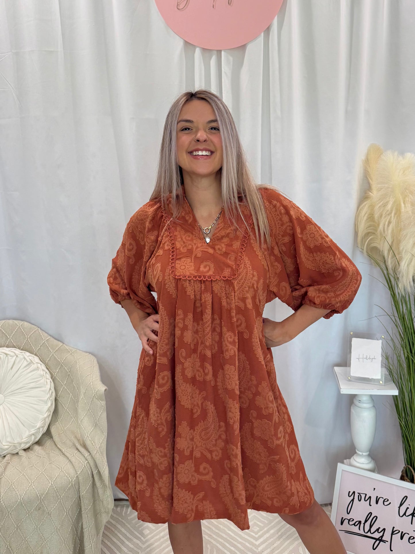 For the Love of Rust Dress (Pockets!)