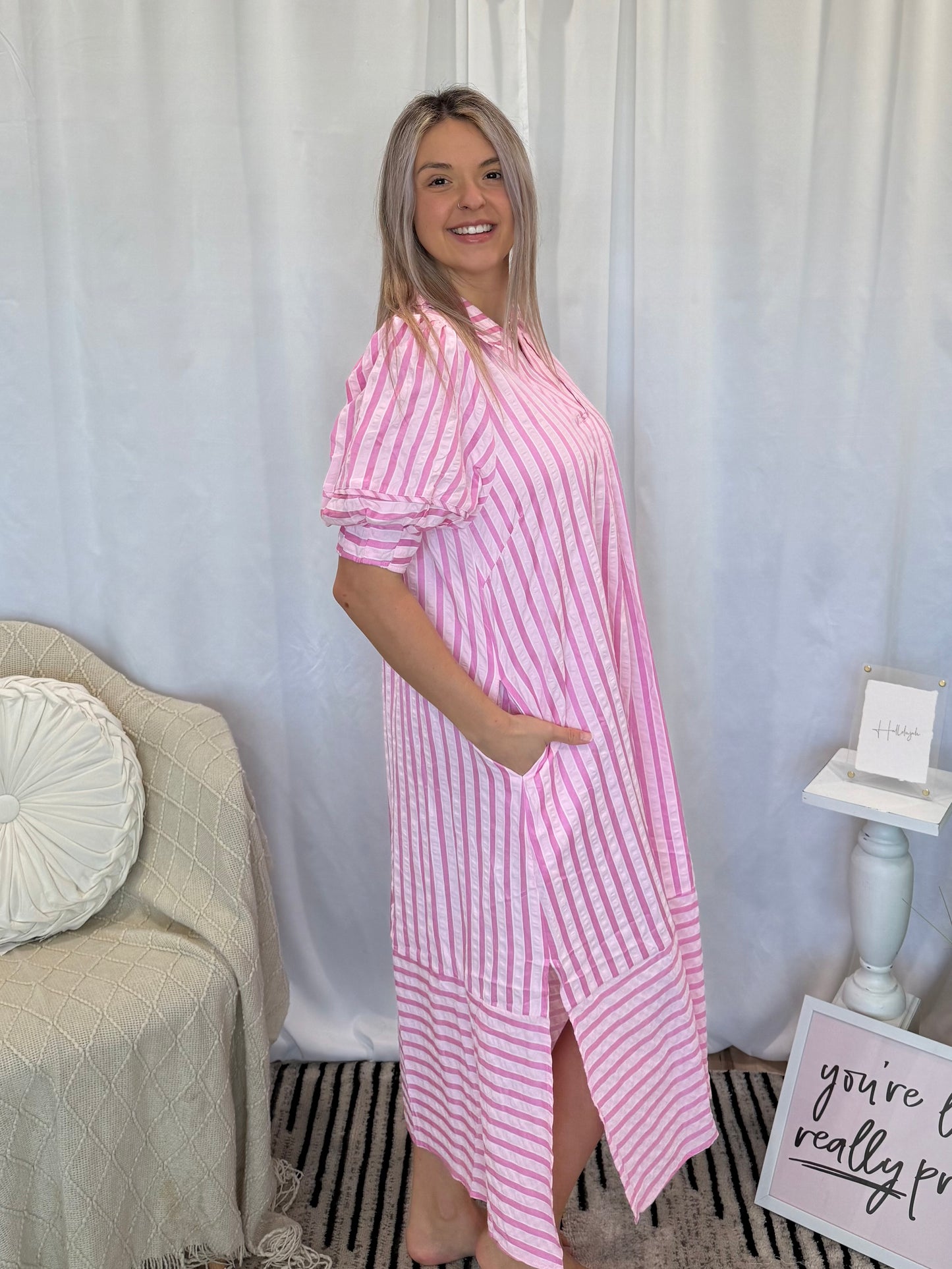Pink Bliss Dress (Pockets!)