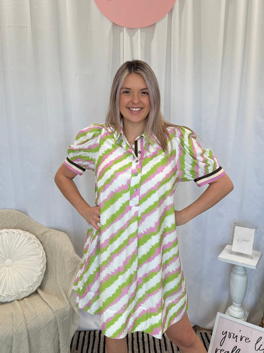 Soft Pastel Pistachio Dress (Pockets!)