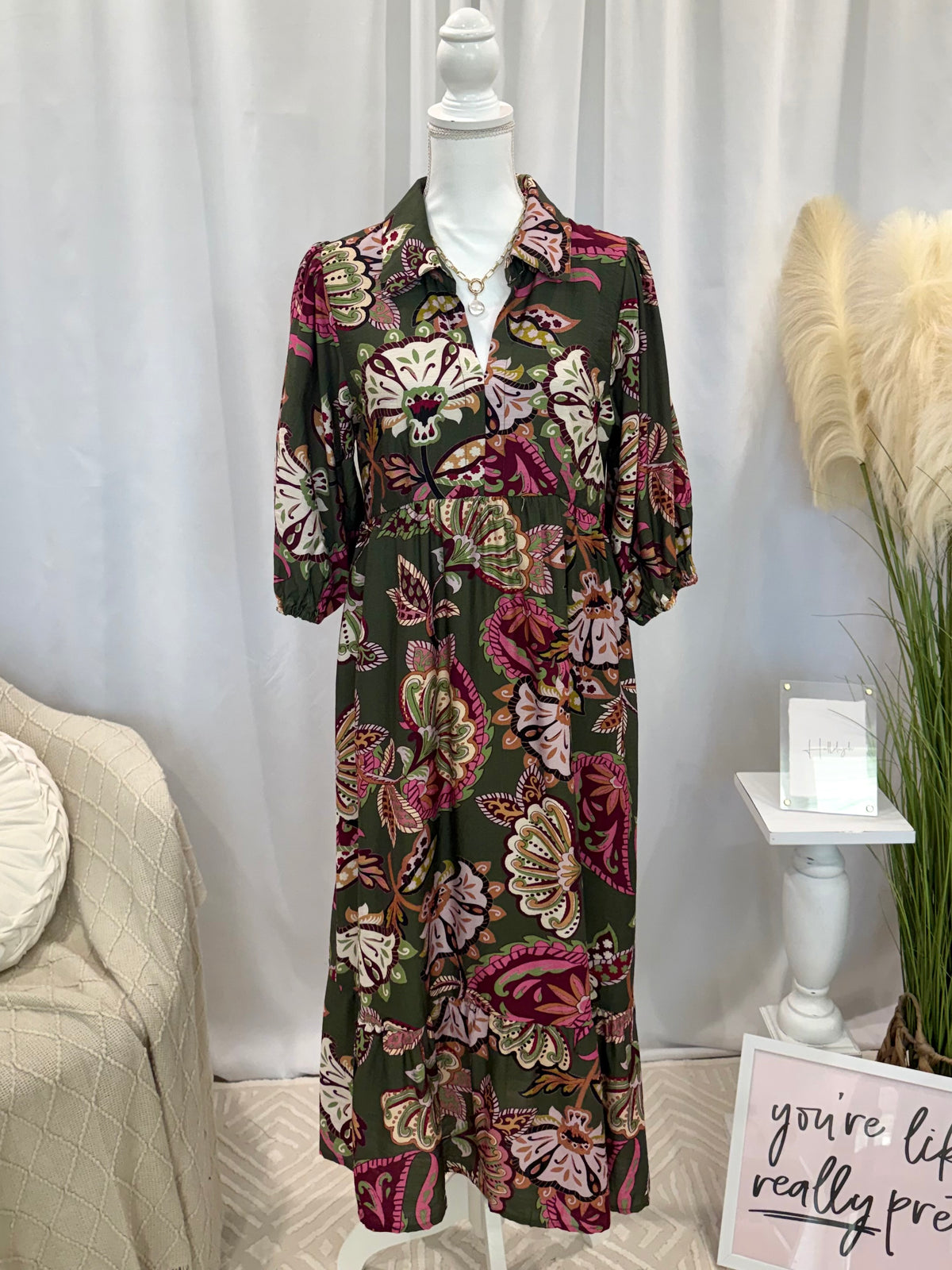 Evergreen Signature Style Midi Dress (Pockets!)