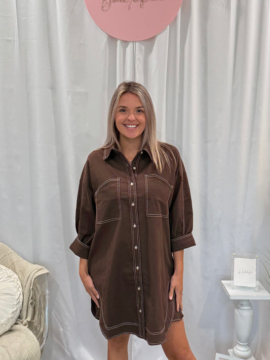Chocolate Denim Dreamsickle Dress