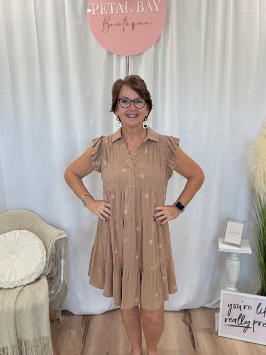 Mocha Frap Collar Dress