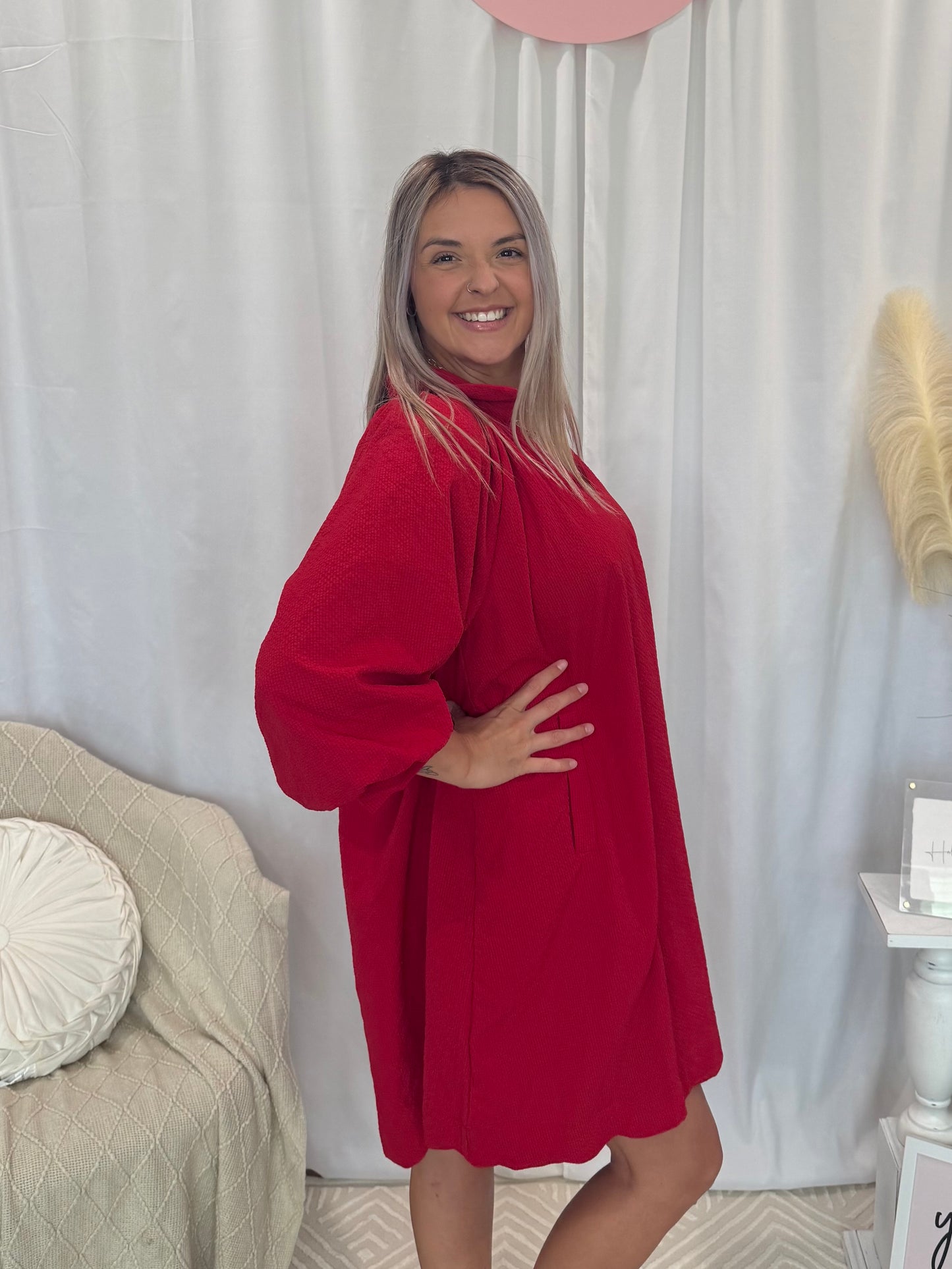 Poppy Fog Dress (Pockets!)
