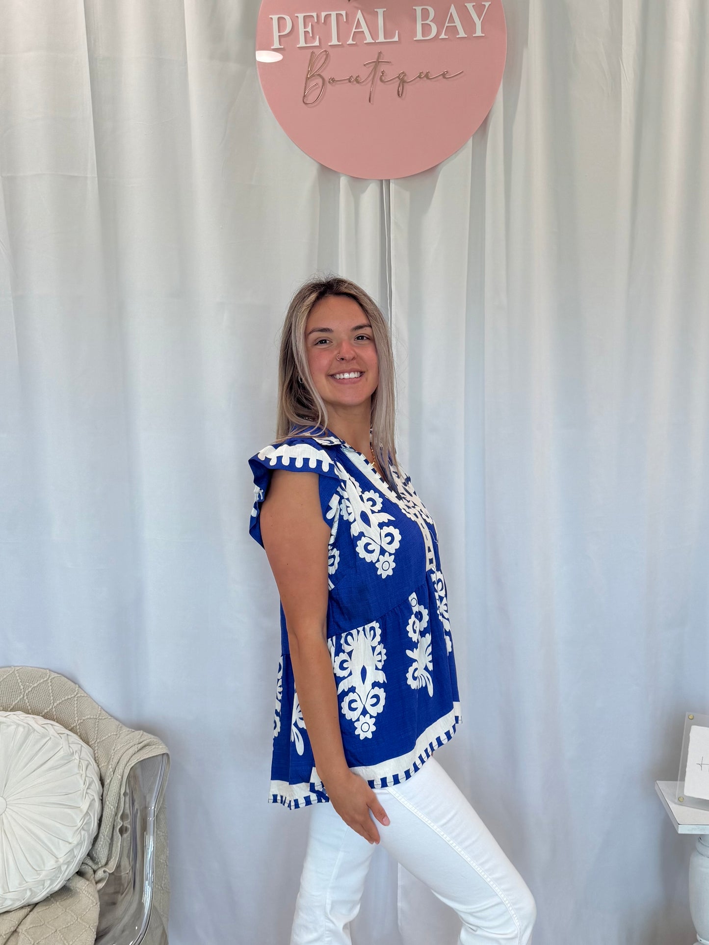 Cobalt Nola Top