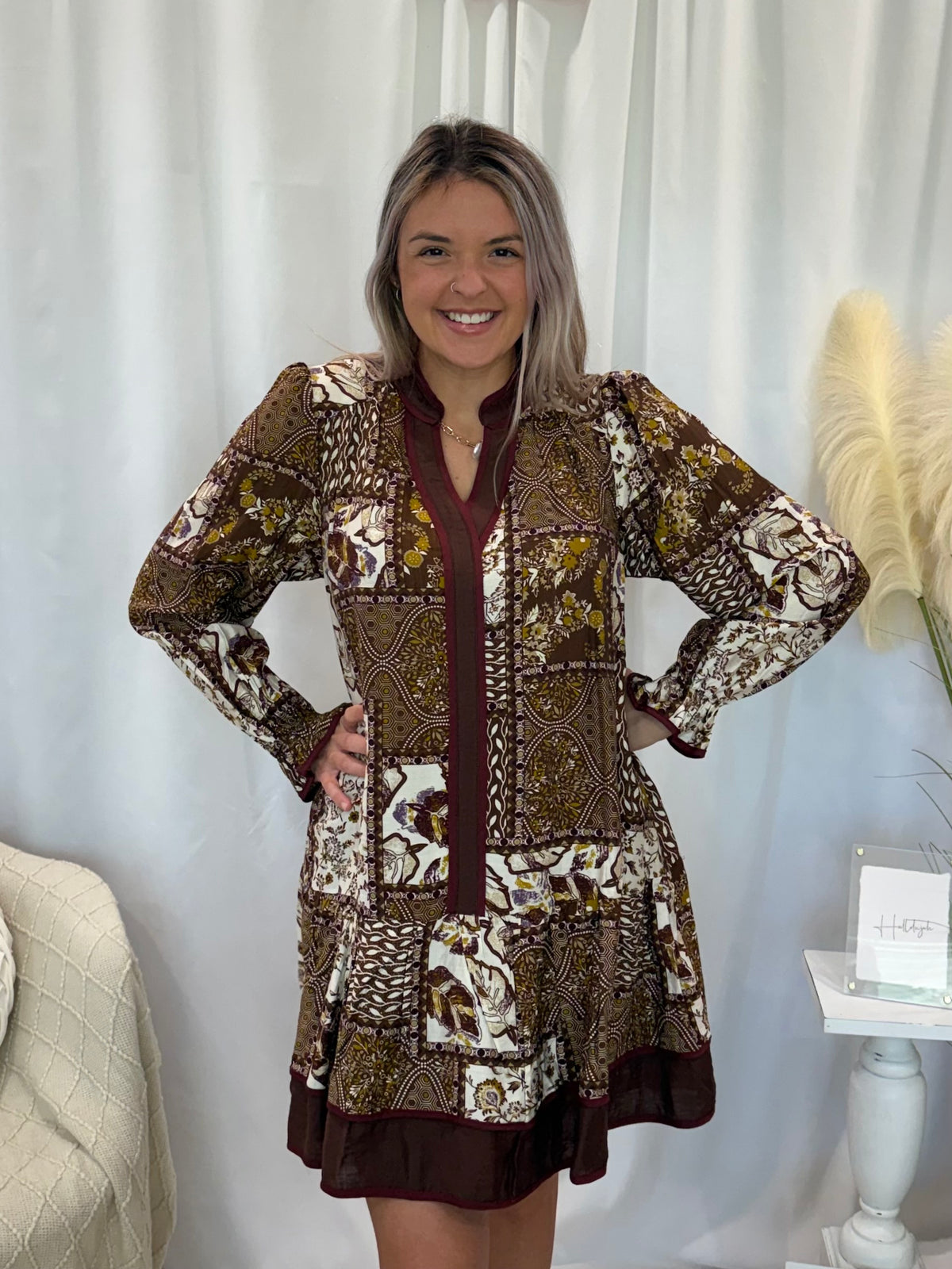 Bold in Brown Dress (Pockets!)