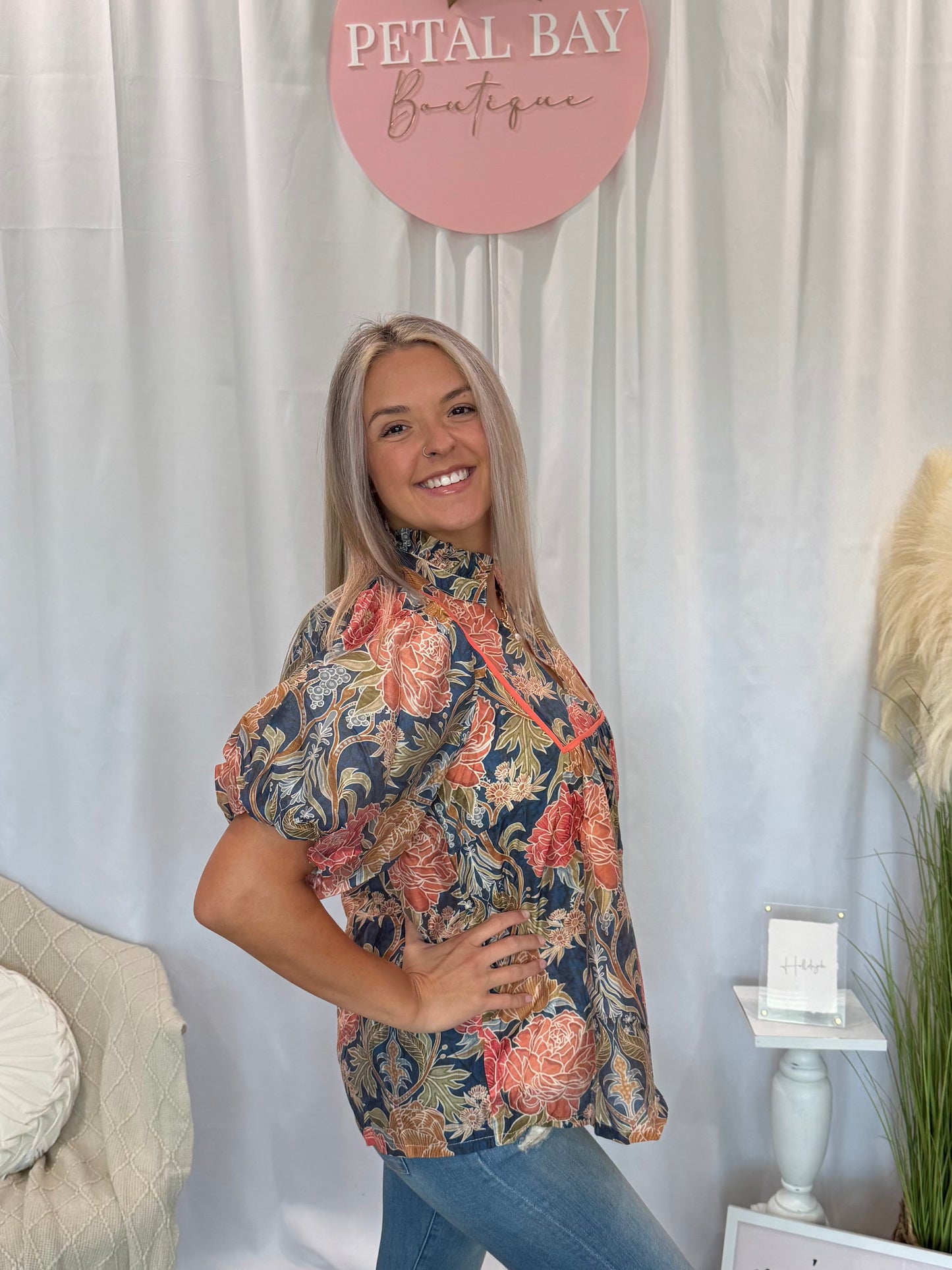 Ornate Floral Top
