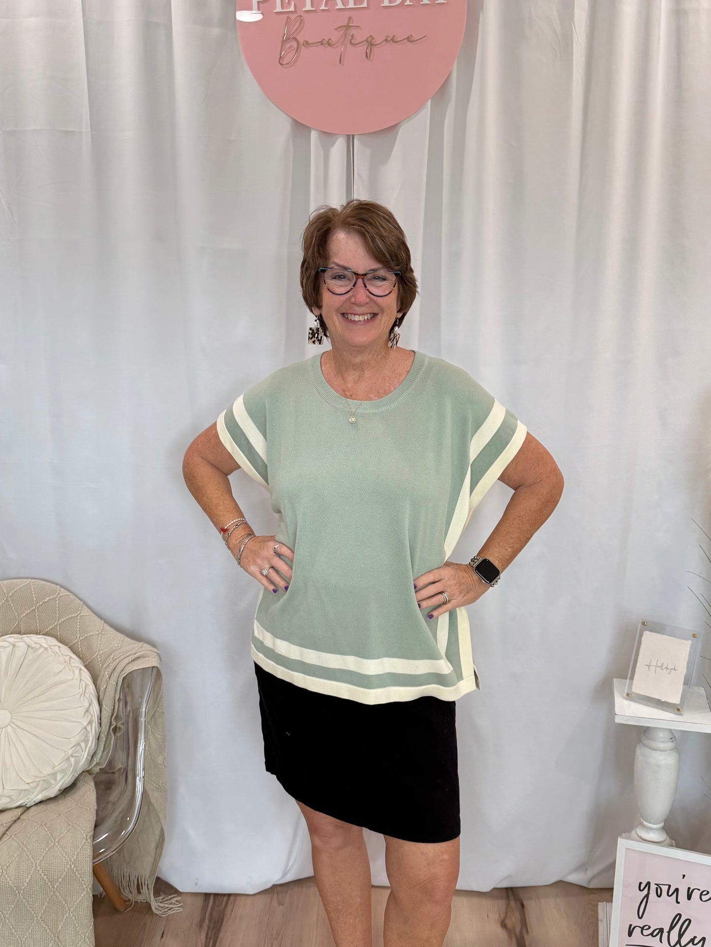 Sage Lines Top