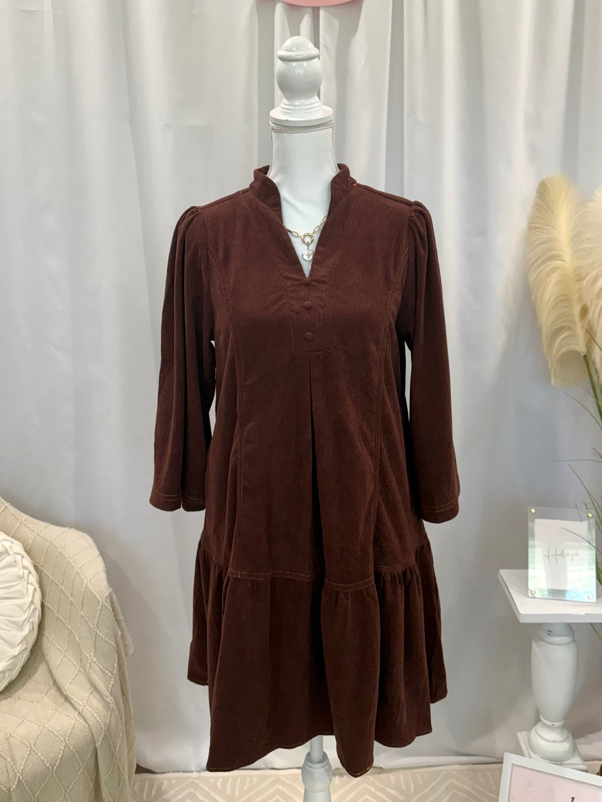 Corduroy Cosmo Lovely Dress (Pockets!)