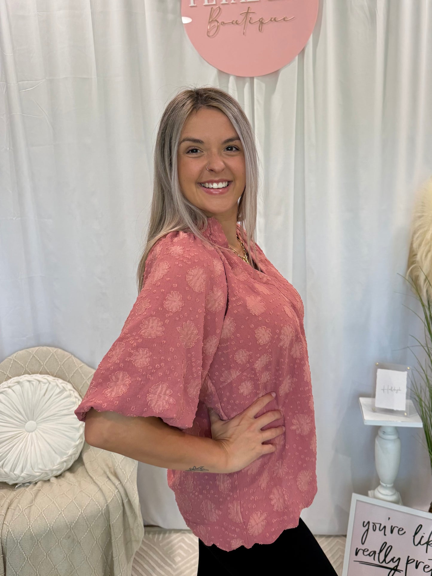 Scalloped In Love Top