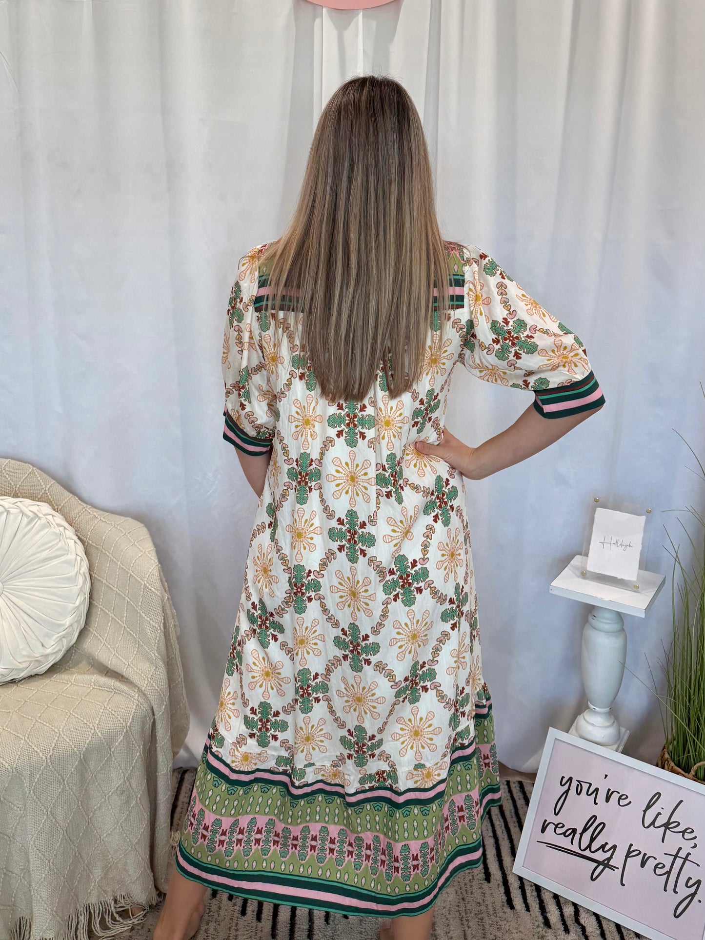 My Fav Green Midi Dress (Pockets!)