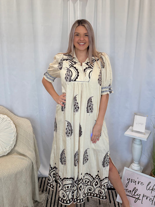 Cream Whipped Dress (Pockets!)