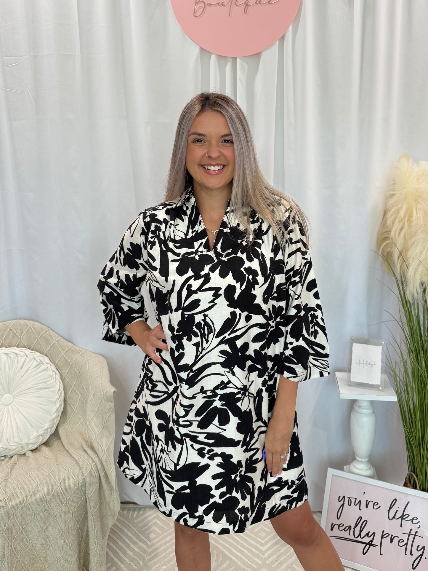 Fun and Flowy Black Dress (Pockets!)