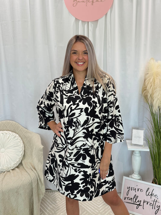Fun and Flowy Black Dress (Pockets!)